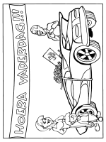 A coloring page of fathers day